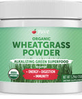 Yuve Organic Wheatgrass Powder, Wheatgrass Juice Powder, Superfood Rich In Vitamins, Antioxidants & Minerals, Non-Gmo & Gluten-Free Wheat Grass Powder, 60 Servs