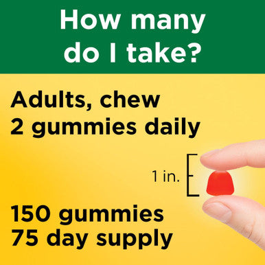 Nature Made Vitamin D3 Adult Gummies, Strawberry, Peach, & Mango 150 ea