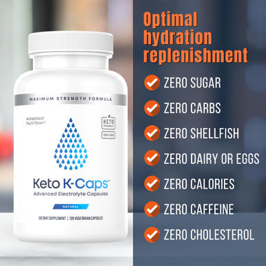 Hi-Lyte Keto K-Caps Electrolyte Capsules | Keto Approved Electrolyte Supplement | Hydrate Fast & Beat Leg Cramps | 700Mg Potassium, Sodium, Magnesium | No Maltodextrin | 120 Caps
