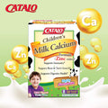 CATALO Childrens Milk Calcium Formula Zinc Added Promote Bone Growth and Teeth Development with Milk Calcium and Zinc 50 Chewable Tablets