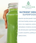 Blue Spirulina Powder by Holistic Bin | Organic Blue Green Algae Powder for Supplements, Smoothies, & Baked Goods | Rich Source of Vegan Protein, Vitamins, & Phytonutrients (50 Grams)