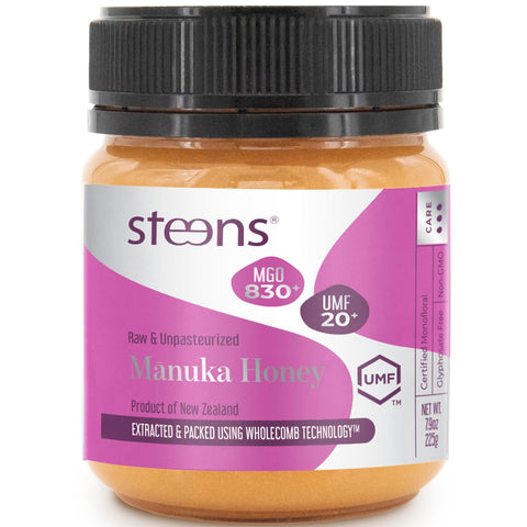 Steens Manuka Honey - MGO 830+ - Pure & Raw 100% Certified UMF 20+ Manuka Honey - Bottled and Sealed in New Zealand - 17.6 Ounce (Pack of 1) New Version