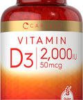 Carlyle Vitamin D3 2000IU Softgels | 400 Count | Non-GMO Gluten Formula | 50 mcg | Vitamin D Supplement