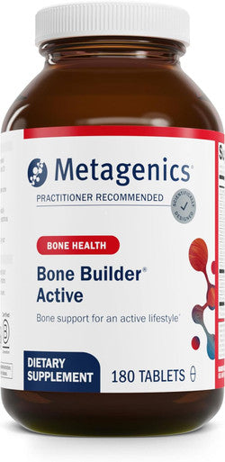 Metagenics Bone Builder Active - Bone Strength Supplement - Comprehensive Mineral Support - with Calcium Vitamin D Vitamin C & Glucosamine - Non-GMO - Gluten- - 180 Tablets