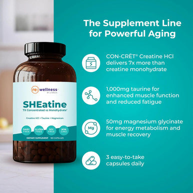 Reignite Wellness By Jj Virgin Sheatine Creatine Hcl, Taurine & Magnesium Glycinate 180 Capsules