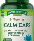 L Theanine Calm Caps | 90 Veggie Capsules | with Ashwagandha, Passion Flower and Chamomile Vegan, Non-GMO, Gluten Supplement | by Nature's Truth