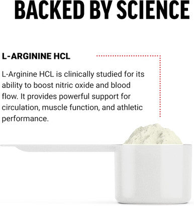Force Factor L Arginine HCL L-Arginine Supplement to Boost Nitric Oxide for Better Circulation Blood Flow and Muscle Pumps L Arginine Powder 6000mg Unflavored 30 Servings