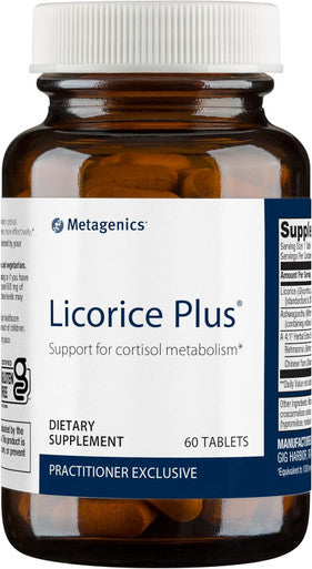 Metagenics Licorice Plus - Cortisol Manager - with Ashwagandha Licorice Root Extract & Chinese Yam - Herbal Supplement for Stress Support - Non-GMO - Vegetarian - Gluten- - 60 Tablets