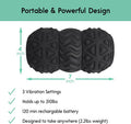 Vibit - Vibrating Massager For Plantar Fasciitis, Pain Relief And Sciatica, Foot And Body Portable Massage Roller, Deep Tissue Pain Relief From Feet To Neck, Electric, 3 Vibration Levels (Black)