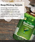 Irwin Naturals Biotin-6000 Supports Healthy Skin Hair & Nails - Strength + Protection With High Potency 6000 Mcg Bamboo Avocado Coconut & More - 60 Liquid Softgels With Pill Case