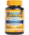 NewRhythm Probiotics 50 Billion CFU 20 Strains 120 Veggie Capsules