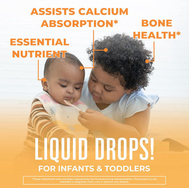 Maryruth Organics Vitamin D USDA Organic Upto 4 Month Supply Vitamin D3 Liquid Sugar Liquid Drops Immune Support for Infants & Toddlers VIT D3 Vegan Gluten Non-GMO 90-150 Servings