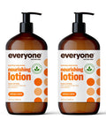 Everyone Nourishing Hand and Body Lotion 32 Ounce Pack of 2 Citrus and Mint PlantBased Lotion with Pure Essential Oils Coconut Oil Aloe Vera and Vitamin E