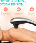 Daiwa Felicity Electric Handheld Massager - Deep Tissue, Back, Neck, Shoulder, Leg, And Calf Muscle Massager - Fsa Hsa Eligible Massage Machine With Heat For Pain And Stress Relief