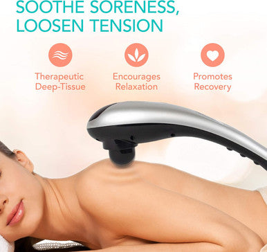 Daiwa Felicity Electric Handheld Massager - Deep Tissue, Back, Neck, Shoulder, Leg, And Calf Muscle Massager - Fsa Hsa Eligible Massage Machine With Heat For Pain And Stress Relief
