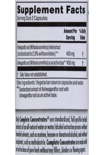 Kroeger Herb Complete Concentrate, Ashwagandha, 60 Count