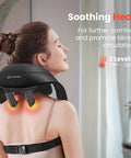 Comfier Cordless Neck Massager With Heat, 4D Kneading Neck And Shoulder Massager Deep Tissue, Shiatsu Neck Back Massager Pillow, 2 Heating Levels, Christmas Gifts For Mom Dad