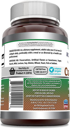 Amazing Nutrition Formulas Extra Virgin Coconut Oil 1000mg 360 Softgels Supplement | Non-GMO | Gluten