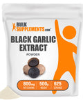BulkSupplements Black Garlic Extract - Circulation Supplements - Black Garlic Supplement - Antioxidants Supplement - Garlic Supplements - Aged Garlic Extract (500 Grams - 1.1 lbs)