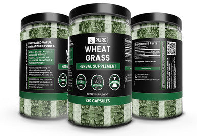 PURE ORIGINAL INGREDIENTS Wheat Grass (730 Capsules) No Magnesium Or Rice Fillers, Always Pure, Lab Verified