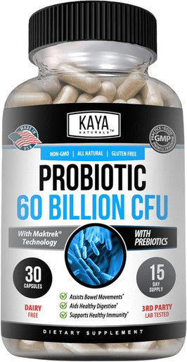 Kaya Naturals Probiotic Billion CFU Probiotics for Women Probiotics for Men and Adults Natural Gut Health and Immune Support Supplement Provides Digestive Support