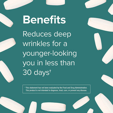 Webber Naturals Collagen30 AntiWrinkle 2500mg of Bioactive Collagen Peptides Per Serving 180 Tablets Helps Reduce Deep Wrinkles Fine Lines Stimulates Skin Cells Non GMO Dairy Gluten