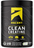 Ascent Clean Creatine Monohydrate Powder 5G Per Serving Creapure Creatine Supplement Unflavored 100 Servings
