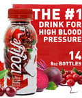 120/Life Blood Pressure Support Beet Root Juice Pomegranate Extract Cranberry Juice Tart Cherry Hibiscus and Magnesium 8 Fl Oz Pack of 14