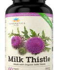 Organic Milk Thistle | Non Gmo 2000Mg 4X Concentrated Vegan Daily Supplement W/ Silymarin Seed Extract For Liver Support, Detox