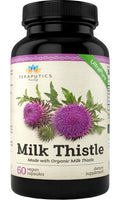 Organic Milk Thistle | Non Gmo 2000Mg 4X Concentrated Vegan Daily Supplement W/ Silymarin Seed Extract For Liver Support, Detox