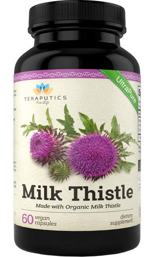 Organic Milk Thistle | Non Gmo 2000Mg 4X Concentrated Vegan Daily Supplement W/ Silymarin Seed Extract For Liver Support, Detox