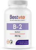 Vitamin B-2 (Riboflavin) 400mg (120 Vegetarian Capsules) - No Stearates - Vegan - Non GMO - Gluten Free