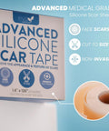 Eva Naturals Soft Medical Grade Silicone Tape For Scars (1.6 X 120 ) - Reduce The Appearance Of Surgical C Section Hypertrophy, Keloid Scars, & Acne Scars - Silicone Scar Tape For Surgical Scars Silicone Scar