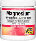 Natural Factors Magnesium Bisglycinate Pure 200 mg 4.2 oz Powder
