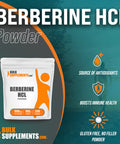 BulkSupplements Berberine Powder -Supplement for Immune Support, Sourced from Berberis Aristata - - 500mg , 200 Servings (100 Grams - 3.5 oz)