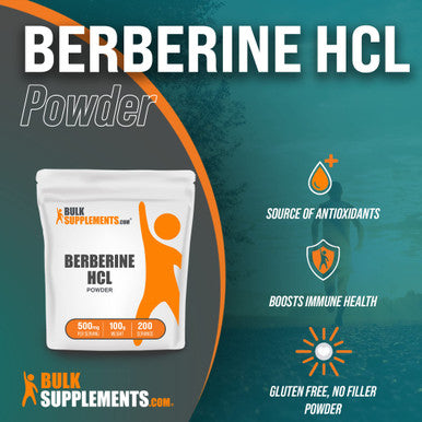 BulkSupplements Berberine Powder -Supplement for Immune Support, Sourced from Berberis Aristata - - 500mg , 200 Servings (100 Grams - 3.5 oz)