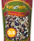 Raw Deluxe Unsalted Mixed Nuts- Premium Quality Kosher Mixed Nuts Snack by We Got Nuts- Natural Rich Flavor Cashews, Walnuts, Almonds, Pecans, Macadamia Nuts & More- Packed in A Resealable Bag- 3 lbs