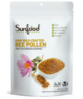 Sunfood Superfoods Bee Pollen Granules - Raw, Wild-Crafted - High Intensity Superfood Rich in Vitamins - Complete Protein Source - 100% Pure - Non-GMO - Gently Dried - 8 oz Bag