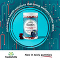 Swanson Biotin Gummies - Daily Supplement Promoting Energy Production & A Healthy Body - All Natural Formula to Help Healthy Hair Skin and Nails - (Blueberry 60 Gummies)