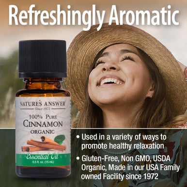 Nature'S Answer Natures Answer Essential Oil - Organic - Cinnamon - .5 oz (Pack of 2)
