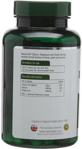 Natures Aid | Calcium Magnesium & D3 Tablets | 2 x 90s