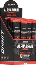 Onnit Alpha Brain Instant - Ruby Grapefruit Flavor - Nootropic Brain Booster Memory Supplement - Brain Support for Focus Energy & Clarity - Alpha GPC Choline Cats Claw L-Theanine Bacopa - 30ct