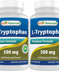Best Naturals L-Tryptophan 500 mg 60 Capsules (60 Count (Pack of 2))