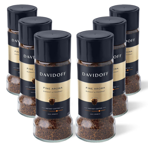 DAVIDOFF Rich Aroma Instant Coffee - Vivid and Spicy - Strong Body and Pleasant Acidity - 100% Arabica Beans - 10/12 Intensity - 1 x 3.52 oz