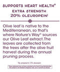 Nature's Way Premium Extract Standardized Olive Leaf 20% Oleuropein, 60 Count