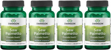 Swanson Saw Palmetto 320 Milligrams 60 Sgels (4 Pack)