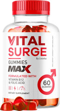 Vital Surge Male Gummies - Men'S Performance Gummies, Max Strength Vitalsurge Advanced Formula, Vitasurge For Men Vitale Vita, 1050Mg (60 Gummies)