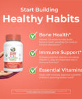 Maryruth Organics Kids Vitamins USDA Organic Kids Multivitamin Gummies + Postbiotics for Ages 4+ Multivitamin for Kids with Lactobacillus Rhamnosus Vitamins for Kids Vegan Non-GMO 60 Count