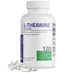 Bronson L-Theanine 200mg (Double-Strength) with Passion Flower Herb, Non-GMO Gluten-Free Soy-Free Management Supplement, 120 Capsules