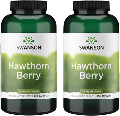 Swanson Hawthorn Berry - Antioxidant Circulation Support (250 Capsules 565 mg Each) (2 Pack)